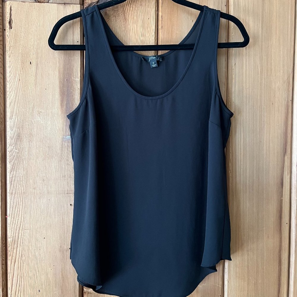 J. Crew Black Flowy Tank Top